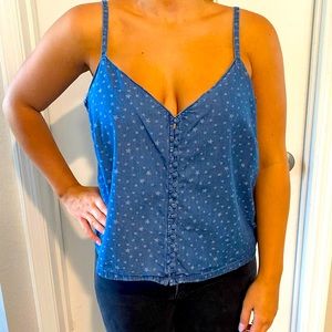 Madewell chambray size 12 star tank top cropped